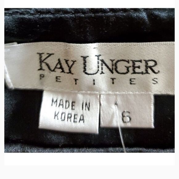 Kay Unger Black Silk Skirt Size 6 Petite - Picture 5 of 5